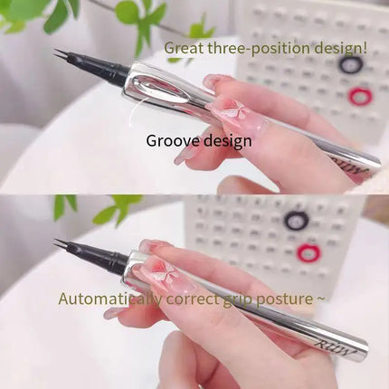 Two Fork Eyebrow Pencil Waterproof Non-smudging Extremely Liquid Eyeliner Non-fading Three-dimensional Eyebrow Pencil makeup