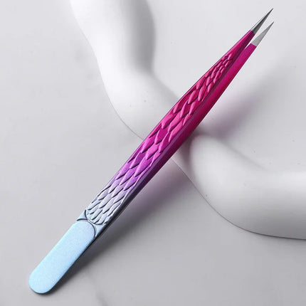 Professional Eyelash Tweezers for Lash Extension, Stainless Steel High Precision Eyelash Extension Eyebrow Tweezers