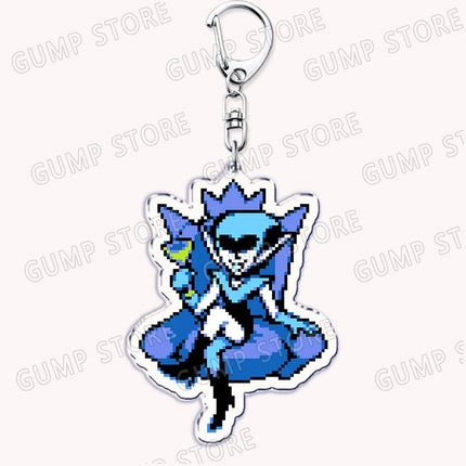 Cute Game Deltarune Keychains for Accessories Ralsei Kris Susie Spamton Undertale Angel Jewelry Keyrings Fans Gaming Gamer Gifts