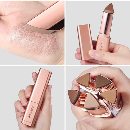 Triangle Bronze Contour Stick Face Sculpting Concealer Cream Cover Dark Circle Hydrating Long Lasting Anti-oxidant Facial Makeup