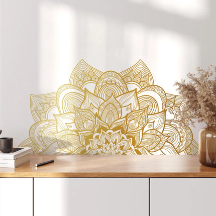 Golden Mandala Wall Stickers For Living Room Bedroom Wall Decoration Pure Black Self Adhesive Decor Sticker Wallpapers