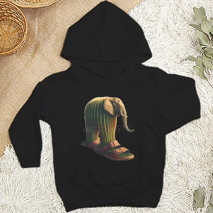 Funny Cappuccino Assassino Children Hoodies Boys Girls Funny Italian Brainrot Print Long Sleeve Hooded Top Kid Humor Sweatshirts