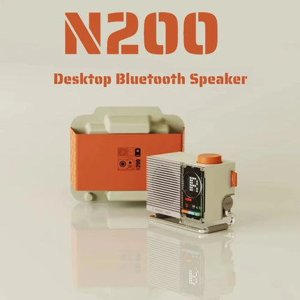 Syitren N200 Mini Desktop Bluetooth Speakers with Adjustable Metal Stand Clear Visual Display Speakers TWS Mode Portable Speaker