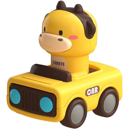 Cartoon Animal  Car Toy - Press to Move Fun Vehicle Play for Kids