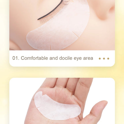 OWOSC 100PCS V Shaped Eyelash Patches Hydrogel Gel Eye Patches Wholesale false Eyelash Extension Under Eye Pads Makeup Tools