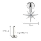 Tit 1.2x6x7.4mm / Earrings / Ears|Star