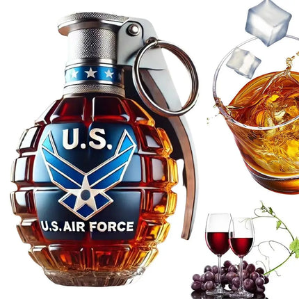 Military Hand Whiskey Bottle Engraved Hand Shape Whiskey Glass For Bar Office Home Decor Wine Cocktail Bottle Statue Decoration