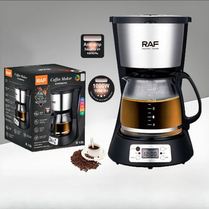 0.6L Electric Drip Coffee Makers 600W Household Coffee Machine 5 Cup Tea Coffe Pot Compact Coffee Maker with Reusable Filter
