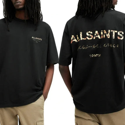 All Saints Trend Brand European Size Cotton T-irt Men's Basic Sle ort Sve Cusized Print Sport Scene Casual T-irt