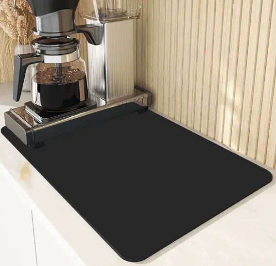 Super Absorbent Plate Rubber Back Anti Slip Quick Drying Drainage Pad Suitable for Coffee Machines Kitchen Utensils Placemats