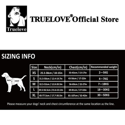 Truelove Pet harness Fashionable Nylon Durable Dog Harness Reflective Breathable Padded Training Vest Luxury Pet Accessories