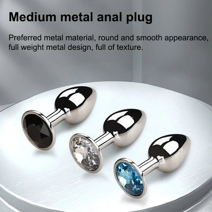 Metal Anal Plug Butt Diamond Plug Sexy Toy Gem Base Beginner Butt SM Toys For Women Men Couples Adult Game Anal Adult Products