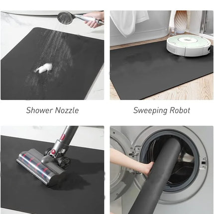 VIKAMA Diatomite Clay Kitchen Mat Anti-slip Oil-proof Water-absorbent Floor Door Stain-resistant Wash-free Mat Home Decoration