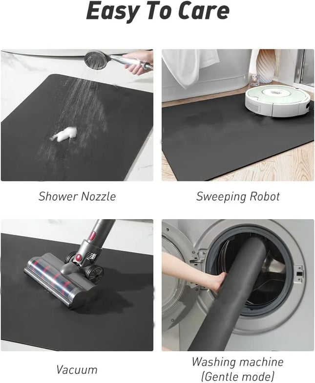 VIKAMA Diatomite Clay Kitchen Carpet Anti-slip Oil-proof Water-absorbent Floor Door Anti-stain Wash-free Mat Home Decoration