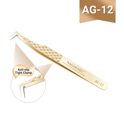 NAGARAKU Tweezer for Eyelash Extensions Professional Eyelash Tweezers Antistatic Straight