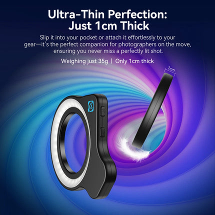 APEXEL 37mm 52mm Thread Macro Lens Fill Light,  Camera Lens Ring Light with High Power+45 Light Modes for APEXEL Macro lenses