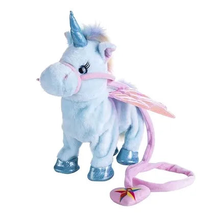 Unicorn Leading Rope Angel Horse Doll Walking Singing Electric Plush Toy Children's Gift