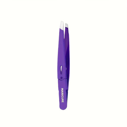 Professional Stainless Steel Tweezers Set for Eyebrow Eyelid & Facial Hair Removal Heavy-Duty Oblique Pointed Tip with Anti Slip