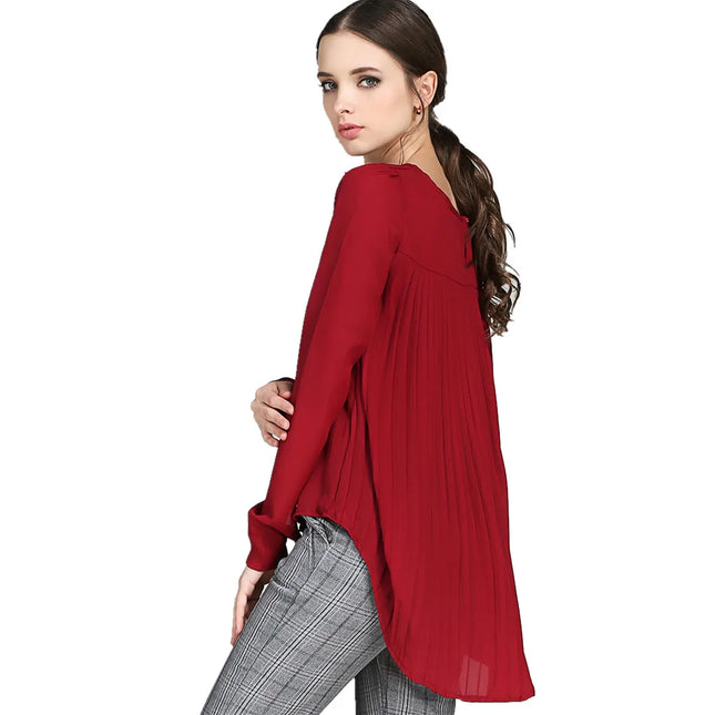 Women blouse long-sleeved V-neck elegant ladies chiffon shirt top fashion office work shirt Plus Size Blusas 5XL