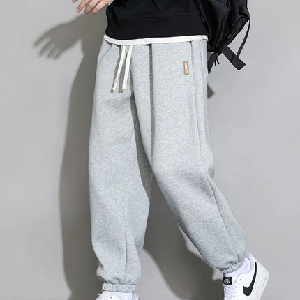 Plus Size Men's Sweatpants 8XL 7XL 6XL Sportswear Elastic Waist Casual Baggy Pants Black Grey Cotton Joggers Male Loose Trousers
