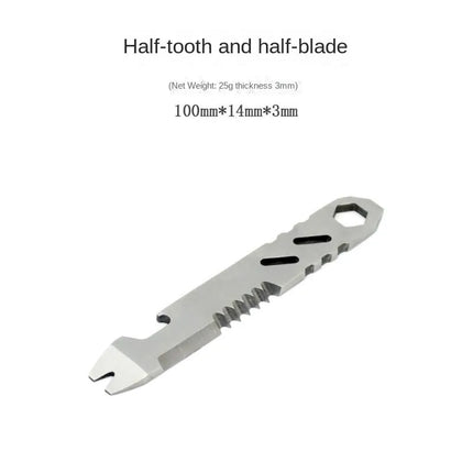 New Mini Stainless Steel Multifunctional Pry Bar, Mini EDC Hex Wrench, Bottle Opener, Portable Outdoor Bicycle Repair Tool