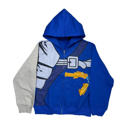 Ninja Warrior Armor Hoodie Set Men Dragon Graphic 2 Piece Suit Anime Inspired Streetwear Baggy Wide Leg Pants Tracksuit Outfit