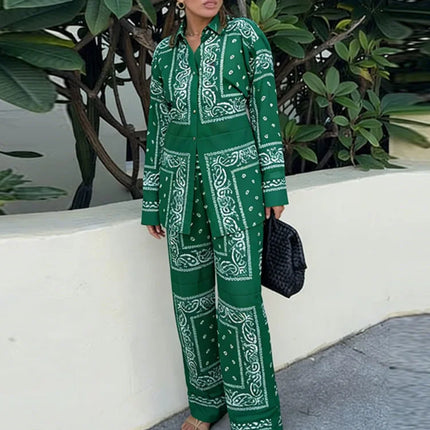 Fashion Lightweight Floral Print Oversized Coat & Square Scarf Skirt & Long Pants For Women Lady 2026 Holiday Streetwear Outfits