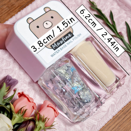 D29 Sweetheart Butterfly 2 No-Bake Water-Based Nail Polishe Easy Peel off