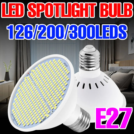 LED E27/E26 Light Bulb AC220V Spotlight Ceiling Lamp 126/200/300leds Chandelier 110V Home Study Room Balcony Lighting Cool/Warm