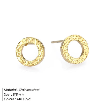 EManco Stainless Steel Stud Earrings for Women Korean Small Earings Fashion Jewelry Minimalist Women Earrings Stud Wholesale