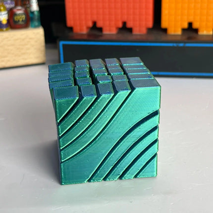 3D Printed Slime Effect Cube Fidget Toy, Stress Relief Desk Toy