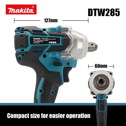 Makita DTW285 18V Brushless Electric Screwdriver 280N.m 1/2" Socket Rechargeable Drill Driver Compatible with Makita 18V Battery