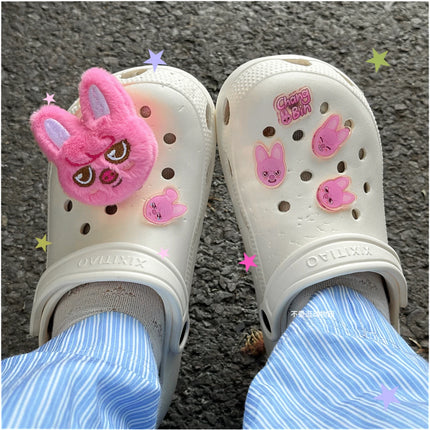 Skzoo Hot Korean Stray Kids Idol Boy Support Fan Cute Cartoon Hole Shoes Shoe Flower Anime Diy Accessories Decoration Xmas Gift