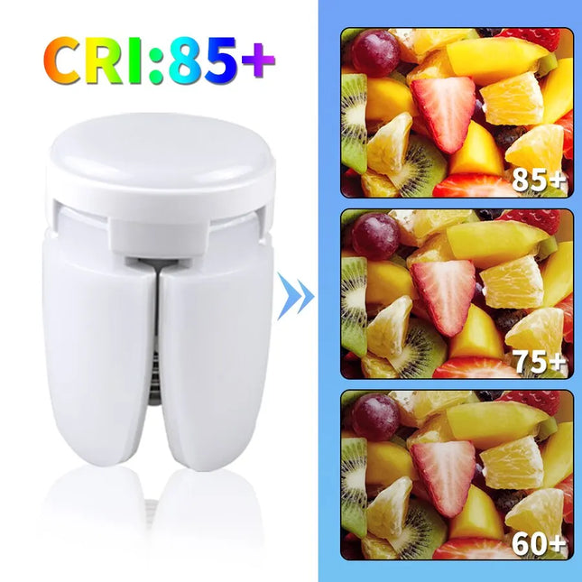 E27 Fan Foldable 28W LED Bulb AC220V Deformation Lamp for Home Ceiling Lights Warehouse Garage Office Cool White Pendant Light