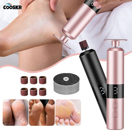 Electric Foot Callus Grinder Rechargeable Foot Predicure Grinding Machine Professional Foot File Sander Heels Dead Skin Remover