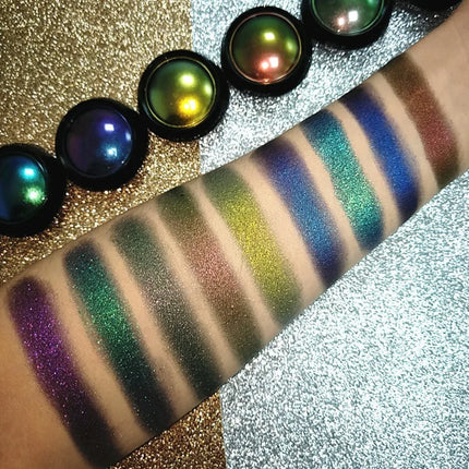 Eye Shadow Metal Chameleon Makeup Palette Mashed Potatoes Shimmer Pigment Single Color Eye Shadow Shine Diamond Shadow New Brown