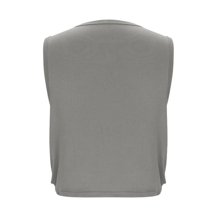 Women Sleeveless Yoga Tops Breathable Blouse Cover Up Gym Workout Cool T-Shirt Running Short Tank Crop Top Athletic Vest