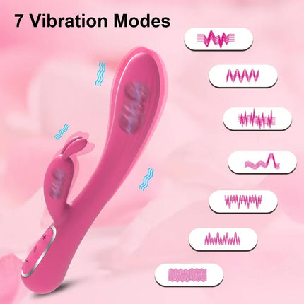 Powerful G Spot Dildo Rabbit Vibrator Adult Sex Toys for Woman Dual Motor Vibration Vagina Clitoris Stimulator Adult Sex Toy 18
