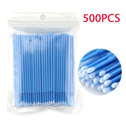 500/1000PCS Micro Brushes Eyelash Brushes Crystal Swab Microbrushes Eyelash Extension Tools Grafting Lash Removing Applicators