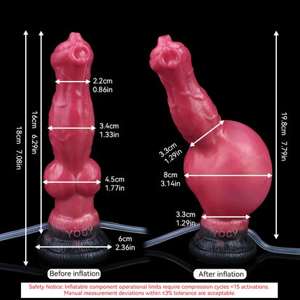 SMMQ Inflatable Dog Dildo With Squirting Function Soft Silicone Realistic Penis Ejaculation Vagina G-spot Massager For Women