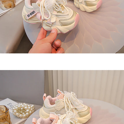Autumn Sneakers For Kids Korean Style Trend Fashion Girl's Sneakers Soft-soled Breathable Teenager Children Sport Shoes