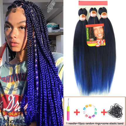 Braiding Hair Pre Stretched 26 Inch 3 Packs Yaki Braiding Hair For Braids Hot Water Setting Synthetic Crochet Hair Extensions