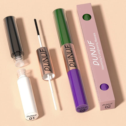 Slender Double-head Colored Mascara Curl Thick Lash Eyelash Extension Lengthening Waterproof Yellow Red Brown Fine Brush Mascara