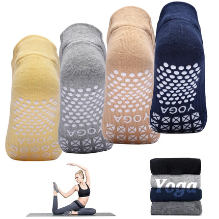 Women Non-Slip Yoga Socks Silicone Indoor Cotton Bandage Backless Pilates Fitness Sock Ladies Ballet Dance Sports Grippers Socks