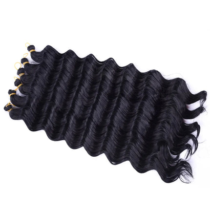 20“Deep Curly Synthetic Hair Deep Wave Bulk Crochet Braid Black Ombre Blue Brown Gray Green Purple Color Twist Braiding Hair