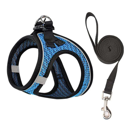 Cat Dog Harness with Lead Leash Adjustable Vest Polyester Mesh Breathable Harnesses Reflective Strip for Small Dog Cat accessories