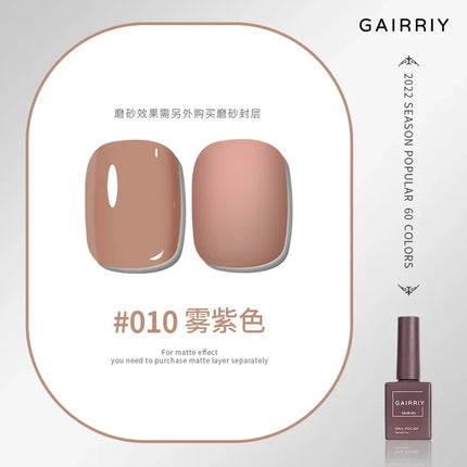 Gairriy 15ml Gel Nail Polish 60 Colors Glitter Soak Off UV LED Semi-Permanent Varnish Nail Art Salon Nail Polish Free Shipping