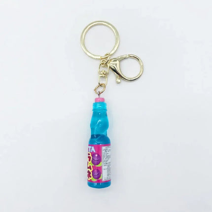 Simulation Marbles Bobble Soda Key Chain Miniature Japanese Ramune Soda keychain Cute Dollhouse Ornaments Bag Accessories