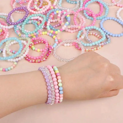 10/20/30Pcs Colorful Beads Bracelet Kids Girls Birthday Party Favors Goodie Pinata Filler Baby Shower Wedding Guest Treat Gifts
