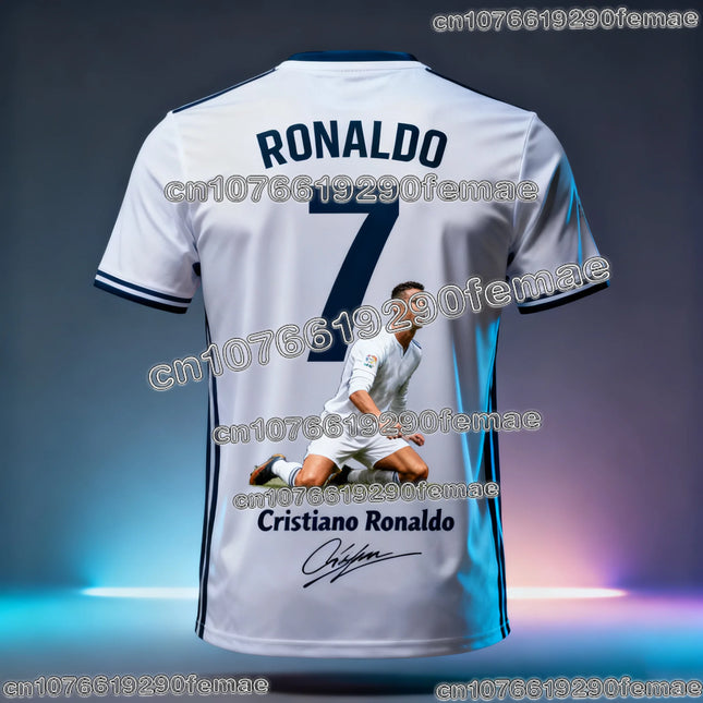 2026 Ronaldo #7 3D Print Soccer Training T-shirt Unisex Comfortable Casual Sportswear Boys Girls Men Women Fan Top